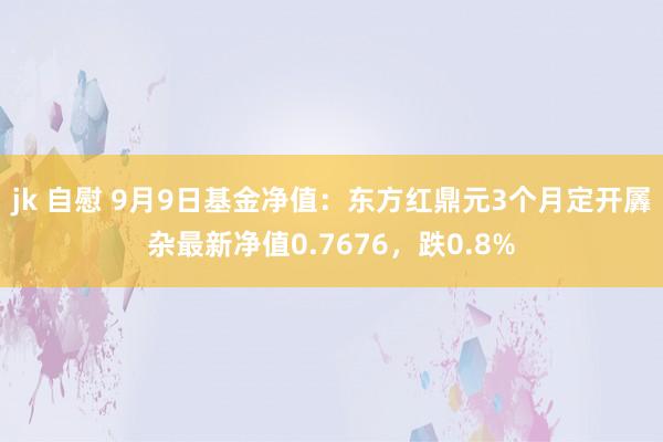 jk 自慰 9月9日基金净值：东方红鼎元3个月定开羼杂最新净值0.7676，跌0.8%