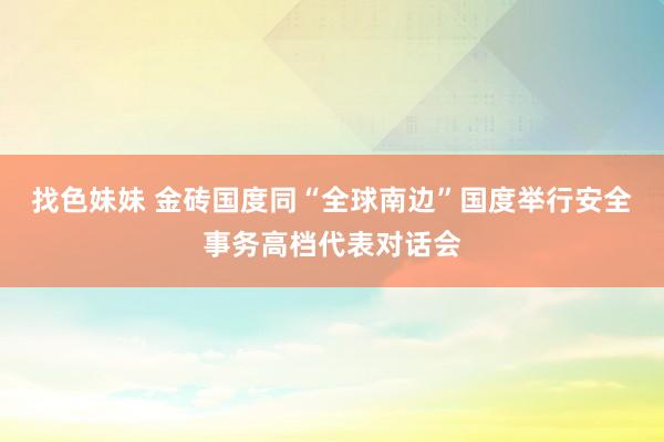 找色妹妹 金砖国度同“全球南边”国度举行安全事务高档代表对话会