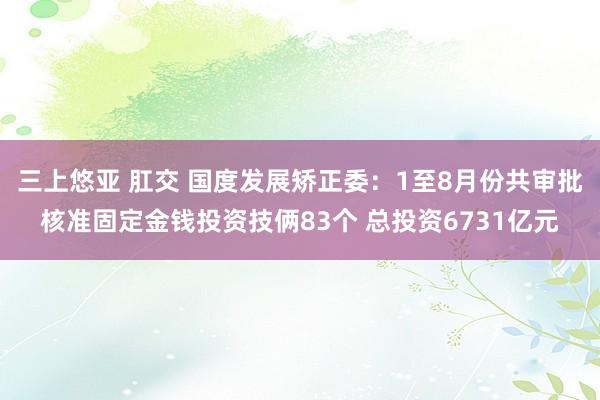 三上悠亚 肛交 国度发展矫正委：1至8月份共审批核准固定金钱投资技俩83个 总投资6731亿元