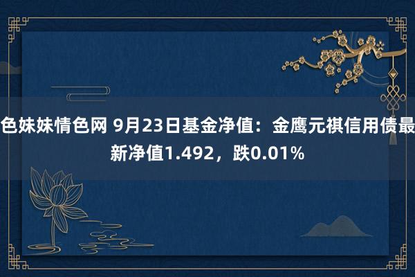 色妹妹情色网 9月23日基金净值：金鹰元祺信用债最新净值1.492，跌0.01%