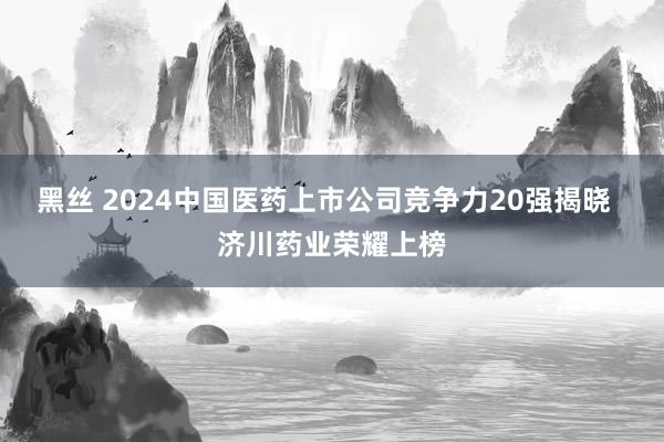 黑丝 2024中国医药上市公司竞争力20强揭晓  济川药业荣耀上榜