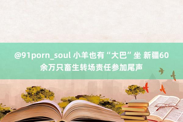 @91porn_soul 小羊也有“大巴”坐 新疆60余万只畜生转场责任参加尾声