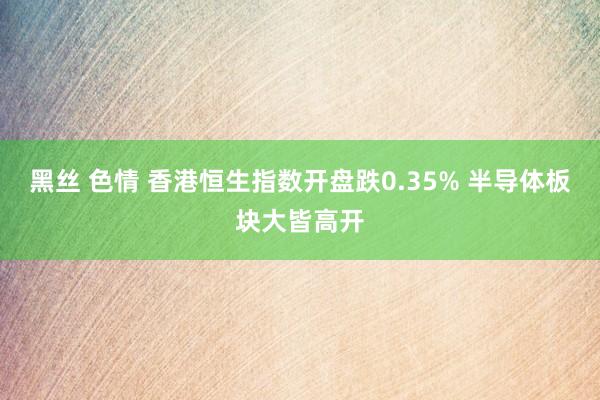 黑丝 色情 香港恒生指数开盘跌0.35% 半导体板块大皆高开