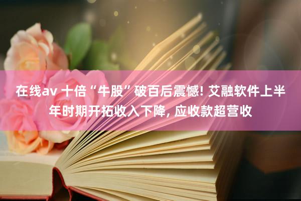 在线av 十倍“牛股”破百后震憾! 艾融软件上半年时期开拓收入下降, 应收款超营收