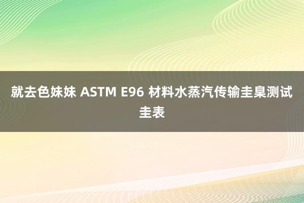 就去色妹妹 ASTM E96 材料水蒸汽传输圭臬测试圭表