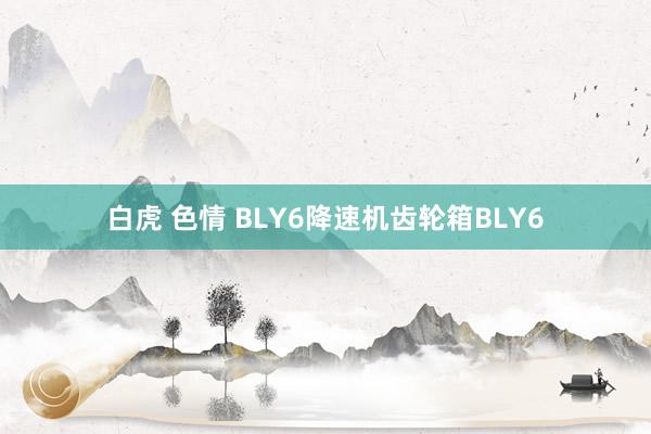 白虎 色情 BLY6降速机齿轮箱BLY6